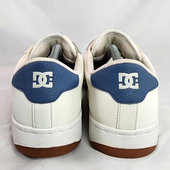 Dc Striker Ice Shoes Low Top White Blue ADYS100624 Gum Sole Clean Men's Size 12 - Picture 7 of 9